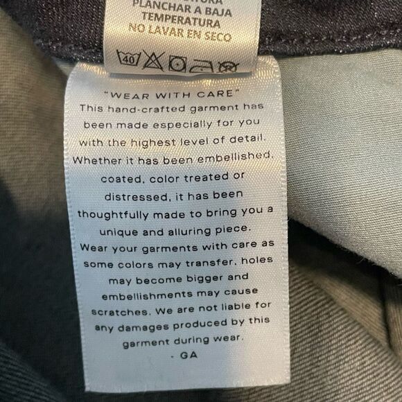 Good American Good Legs Cropped Jeans Blue Blue Dark Wash Skinny 6 28 - Picture 7 of 7